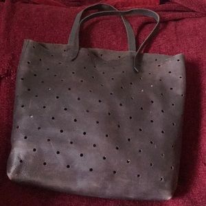 Madewell Perforated leather hole punch tote